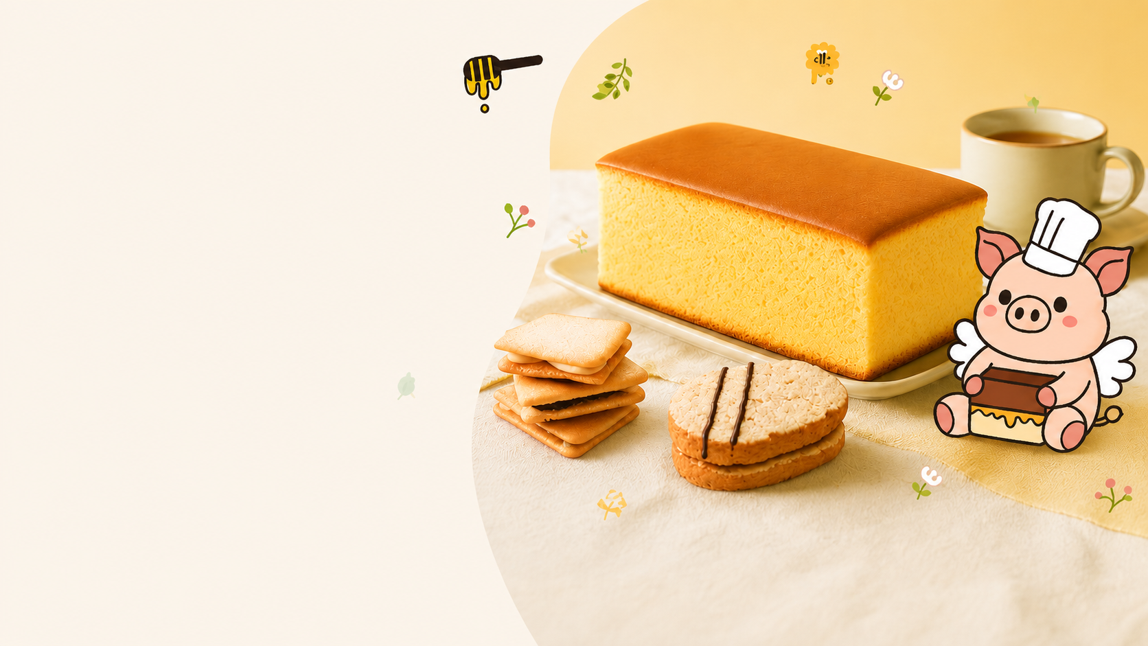 PD Biscuit 蜂蜜蛋糕、貓舌夾心餅乾與達克瓦茲